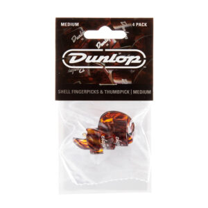 Dunlop Plastic Finger Thumb Shell Medium - Player Pack